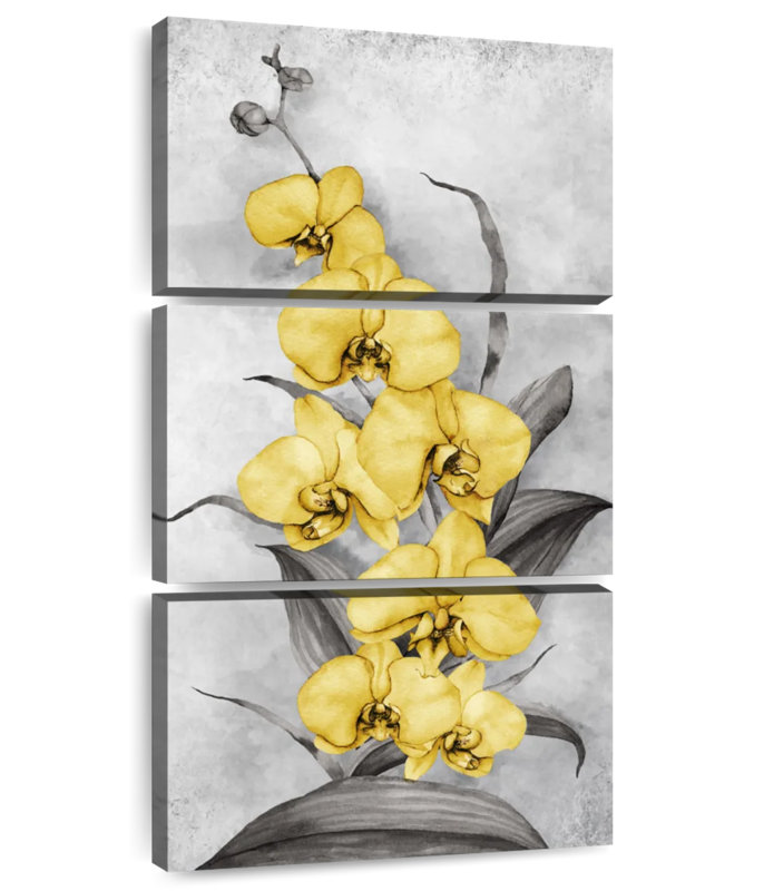 Orchidées sauvages, H 27 po x l 12 po