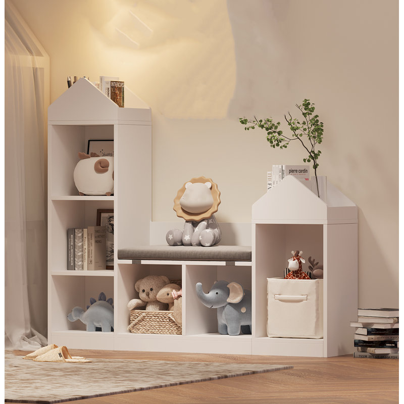 Kids Bookshelf,children Bookcase 6-cubby Toy Storage Organizer