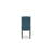 Elsa Parson Kitchen Chairs - Button Tufted Nailhead Trim Blue Linen Fabric Upholstered Dining Chairs, Set of 2, Black-917191913-917191926