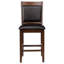 Ensemble de 2 chaises rembourrées à hauteur de comptoir, chaises de bar en bois