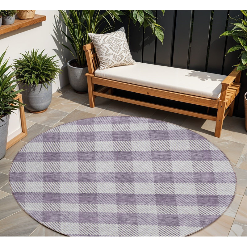Tapis lavable rond 8 po Lavande