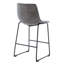 Halterman Tufted Faux Leather  Upholstered Counter & Bar Stool with Metal Sled Base-274483078-274483076