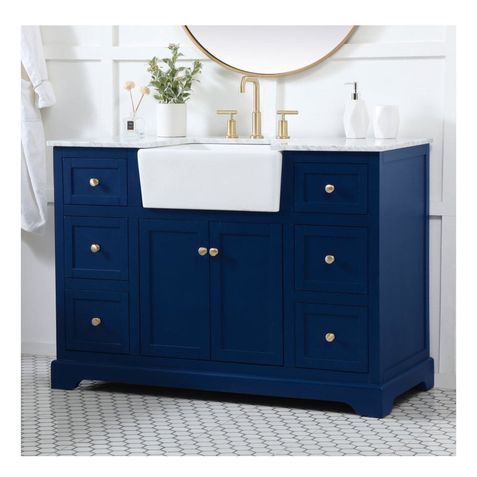 Pardue 48'' Single Bathroom Vanity, Blue