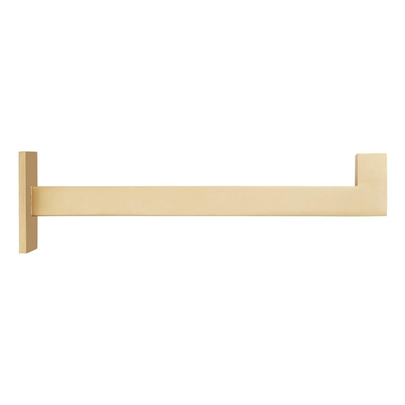 Bodwell Brass Shelf Bracket, Satin Brass, 2.5" H x 9" W x 2.5" D