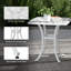 Outsunny Square Small Garden Table with Parasol Hole 53 x 53 cm-1799667017
