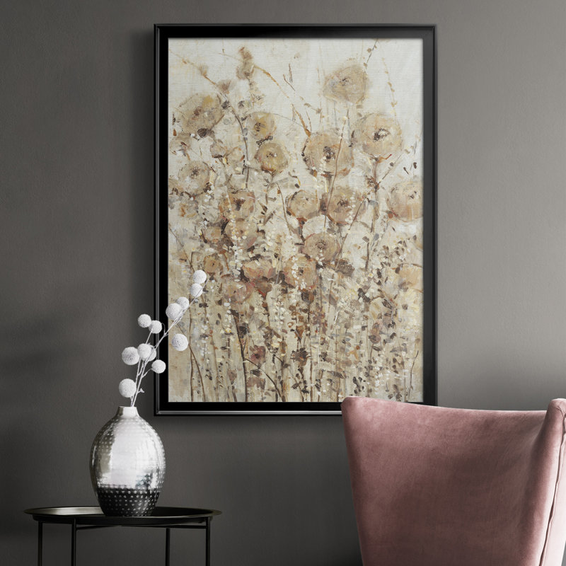 Toile encadrée de qualité supérieure Garden Edge I - prête à être accrochée, H 36,5 po x l 26,5 po x P 1 po, Noir