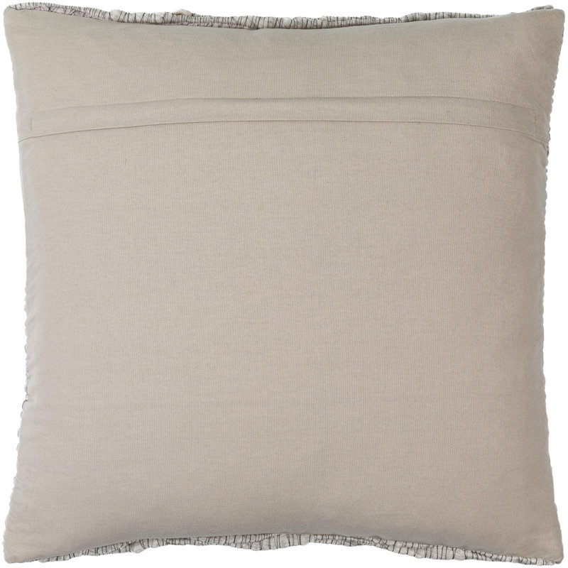 Elowyn Light Beige Polypropylene and Cotton Square Pillow
