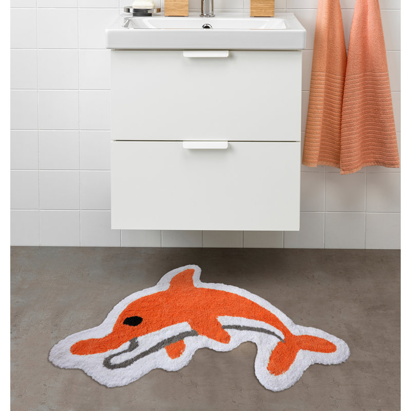 Tapis pour salle de bain Koret, Orange