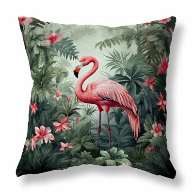 Coussin Tropical Flamingo Haven