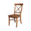 Chaise d'appoint à dossier croisé en bois massif Bellmead-2136377058