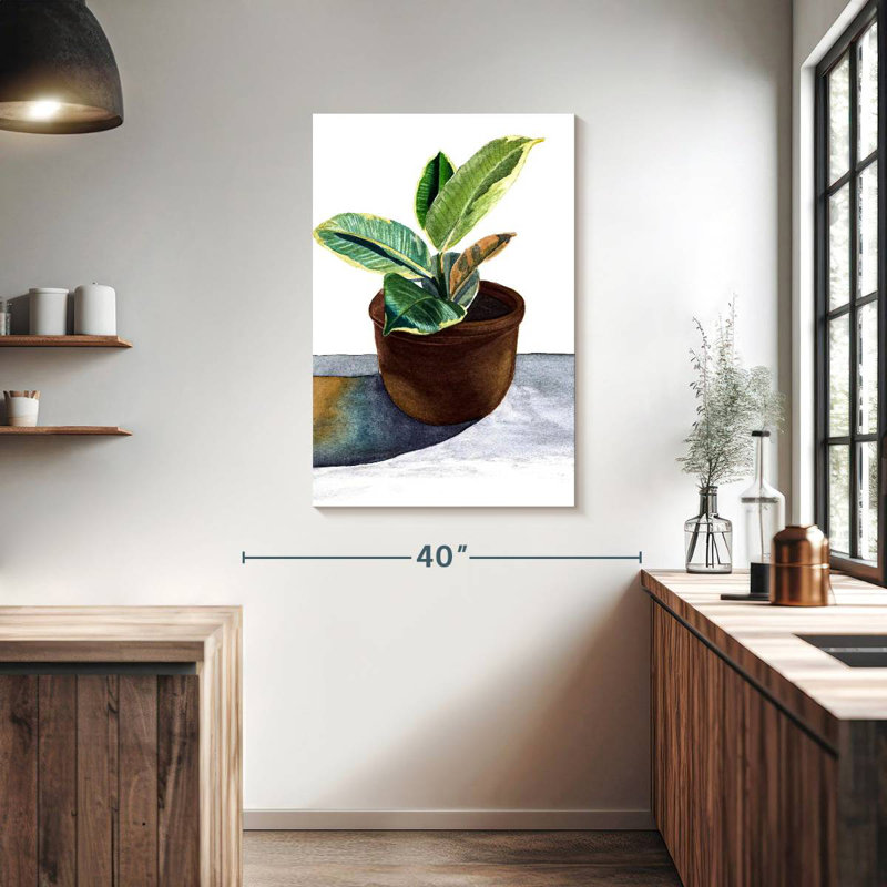 Plante dans un pot en céramique, H 39 po x l 26 po