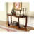 Sofa Table Open Bottom Shelf Glass Insert Top Cocktail Table