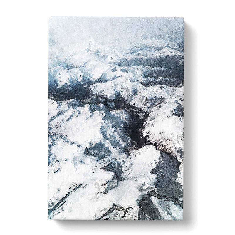 Snow Covered Mountain Range - Wrapped Canvas, 76cm H x 50cm W x 3cm D