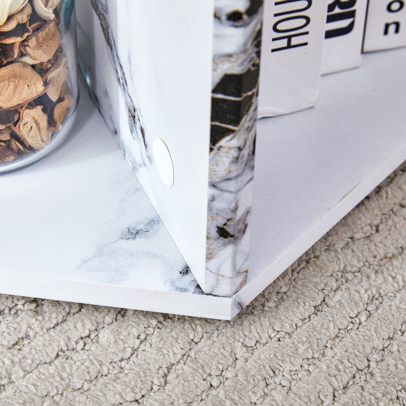 Stylish hexagonal mdf coffee table: eye-catching patterns, innovative multi-hole storage, versatile design for any room aesthetic