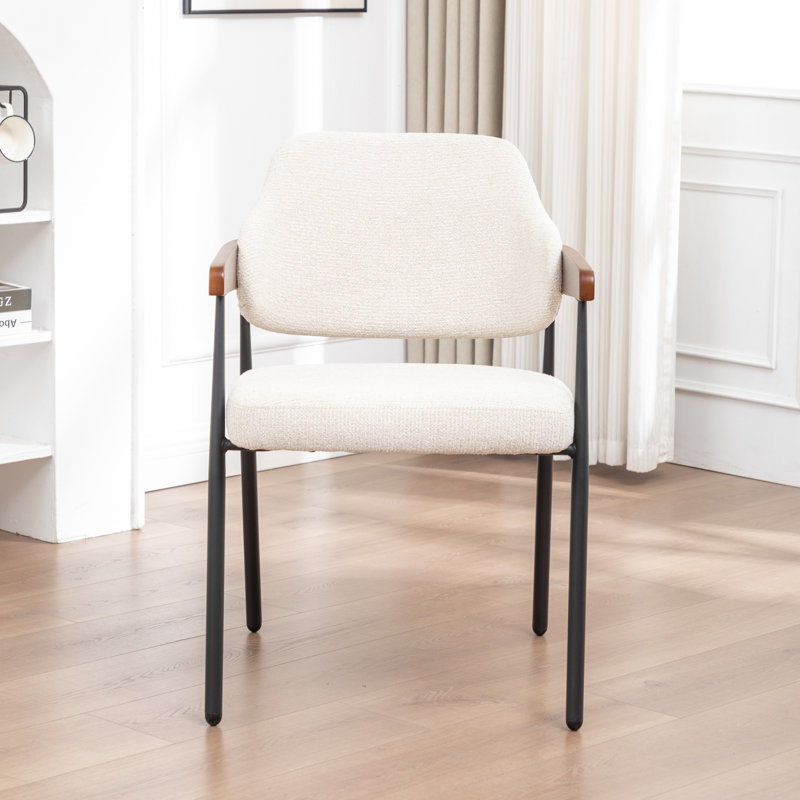 Chaise de salle à manger rembourrée Devane, Beige