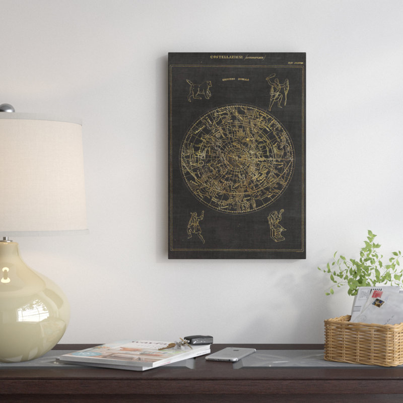 Costellazioni i, impression sur toile tendue, Toile tendue, Blanc, H 24 po x l 16 po x P 1 po
