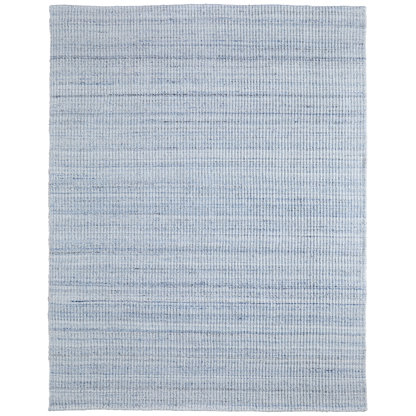 Limerick Hand Woven Recycled P.E.T Solid Color Area Rug in Blue