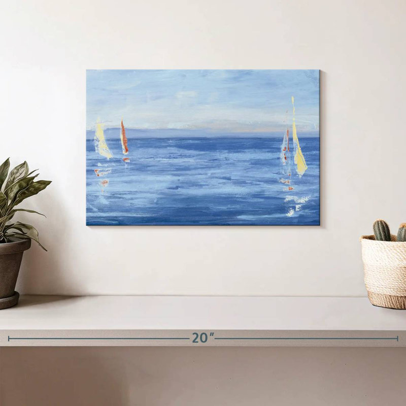 Gillard Open Sail With Red, 8" H x 12" W