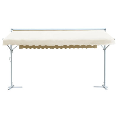 Dakota Fields 3cm W x 5cm D Fabric Cream Cover Retractable Patio Awning