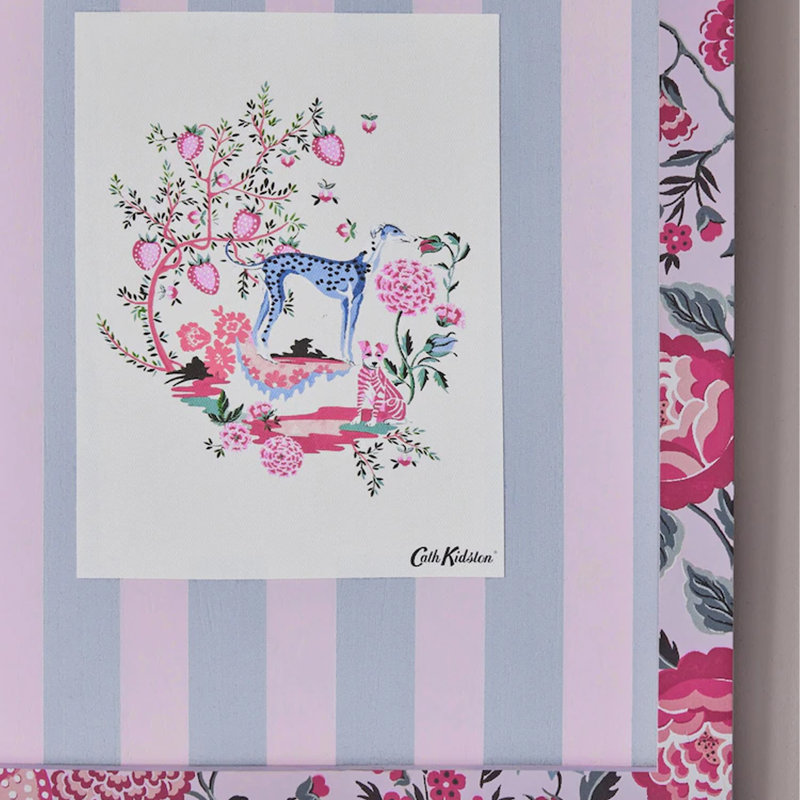 Cath Kidston Set of 2 Floral Wall Art - Blue/Pink
