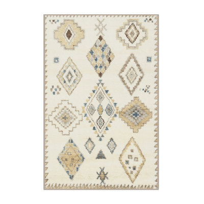 Tapis contemporain beige / jaune