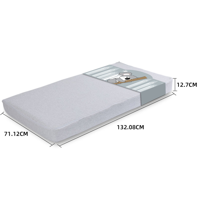 Matelas de lit pour tout-petit, lit pour enfant, matelas pour lit de bébé standard, 100% mousse à mémoire de forme 