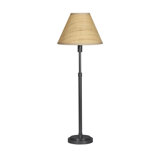 Polly Buffet Lamp (Natural Brass with Rattan Shade)