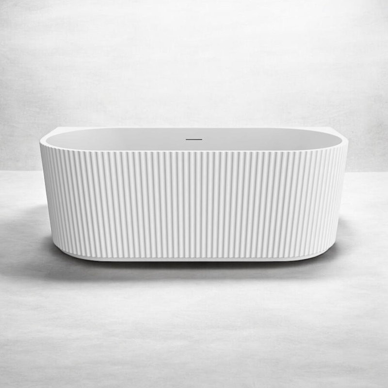 Baignoire cannelée de 66 po avec côté plat YARRA