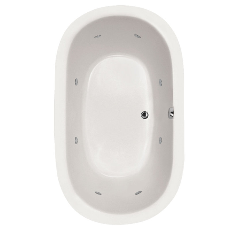 Lorraine 60'' L Bathtub, White, Polished Brass