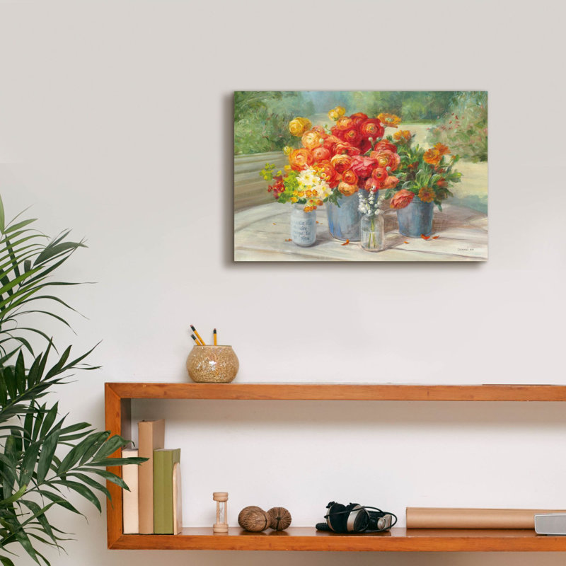 «Flowers From The Garden» par Danhui Nai, art mural sur toile, H 12 po x l 18 po