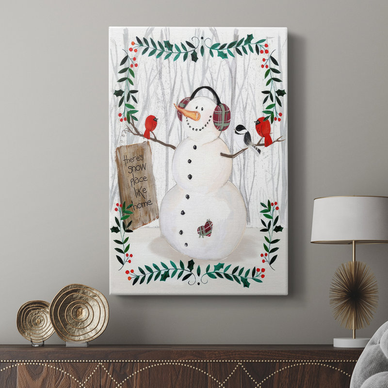 Folk Snowman Forest II - galerie Cavas sur mesure, H 60 po x l 40 po