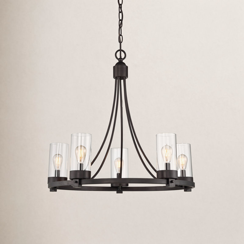 Laurie 5-Light Chandelier, Bronze huilé