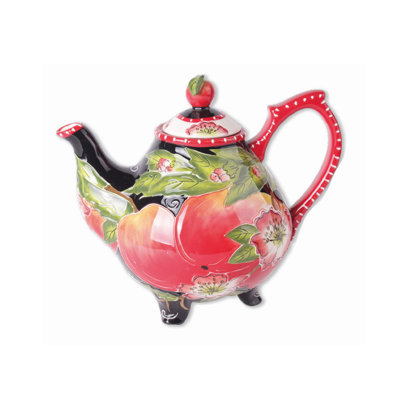 Red Barrel Studio® Mabery Floral Teapot