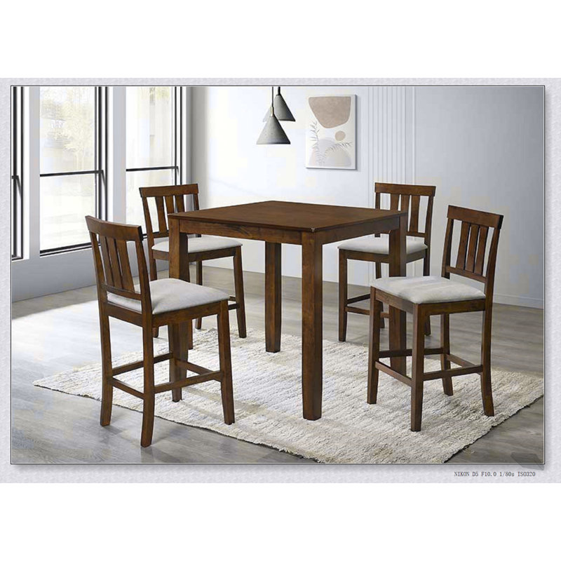 Magnifiques chaises de salle à manger couleur cerise à hauteur de comptoir, conception ergonomique pour le confort et le style, fabrication en bois durable