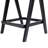 Coulten 25.5" Modern Webbing Back Bar Stool With Arms, Set Of 3, Ebony Black Boucle