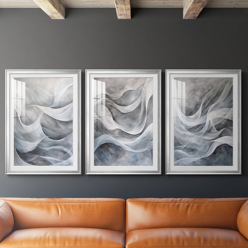 ABSTRACT Series CDLxxxi - Impression sur mesure encadrée de qualité supérieure - 3 pièces