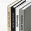 Ensemble de 4 faux livres Minimalist Art, noir, blanc et gris