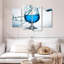 Vin et alcool - cocktail bleu, impression sur toile, 4 pièces-93822232