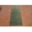 Tapis vert élégant de style Gabbeh 5 x 12 avec motif subtil