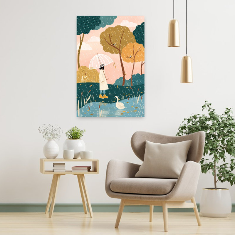 Art contemporain, art contemporain d'automne, H 36 po x l 24 po