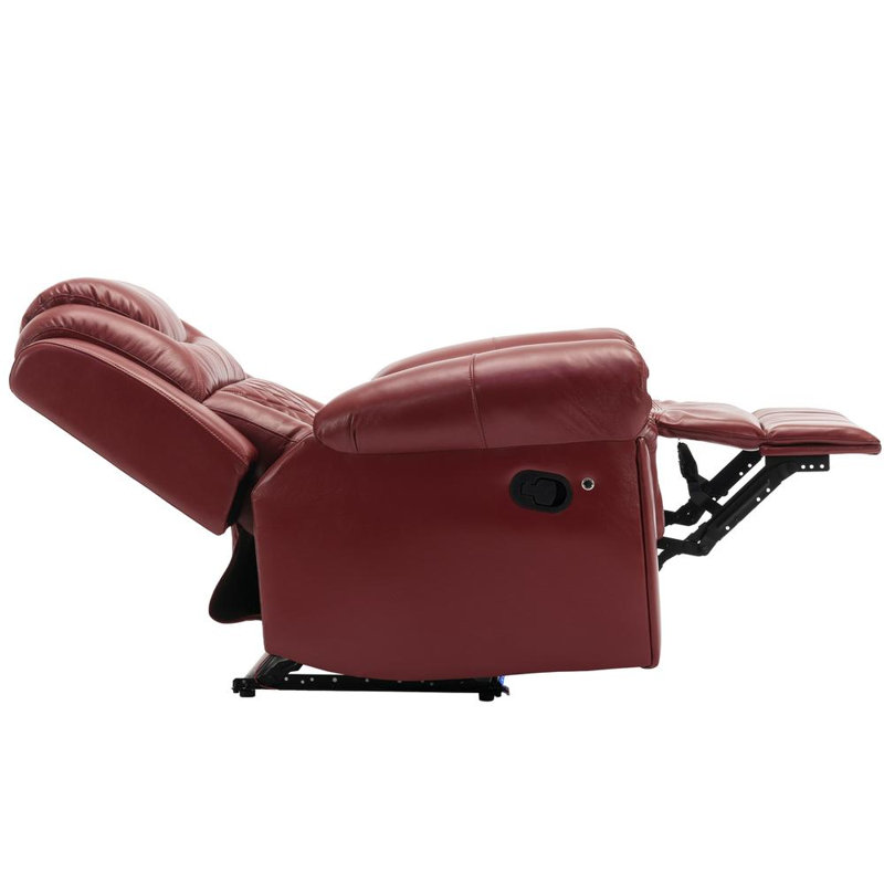 Recliner Chair (Brown), Wine Red