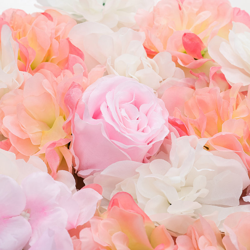 Artificial Rose Flower Backdrop Wall Panel