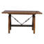 Ensemble de table de salle à manger à hauteur de comptoir rustique brun et bronze industriel et 4 chaises à hauteur de comptoir de style industriel-1551923899