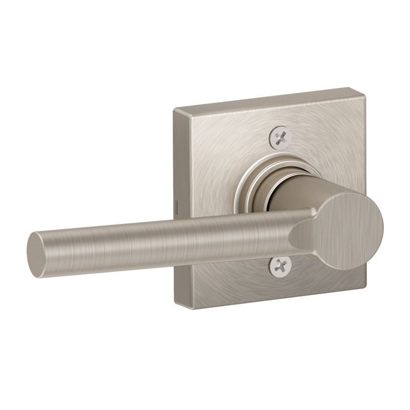 J Series Broadway Lever Non-Turning Lock with Collins Trim, Satin Nickel