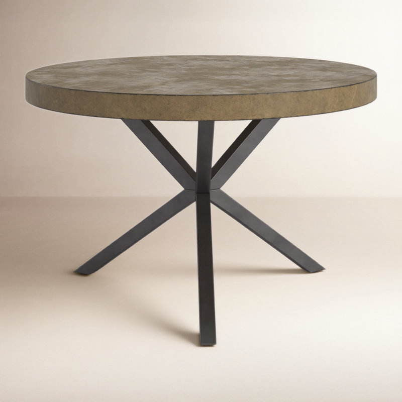 Round Metal Base Dining Table