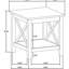 Table de bout carrée, finition blanche, bois de pin, base en X, idéale pour les maisons côtières Table d'appoint en bois avec tablette, lignes épurées ou intérieurs, 20 pouces de largeur, 20,26 de hauteur