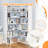 6-tier Corner Bookshelf With Baffles, L Shaped Tall Bookcases, 6-tier Bookshelf And Bookcase With Open Storage For Home Office