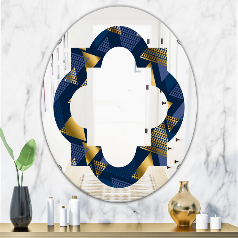 Miroir mural éclectique sans cadre Waves, H 31,5 po x l 23,7 po