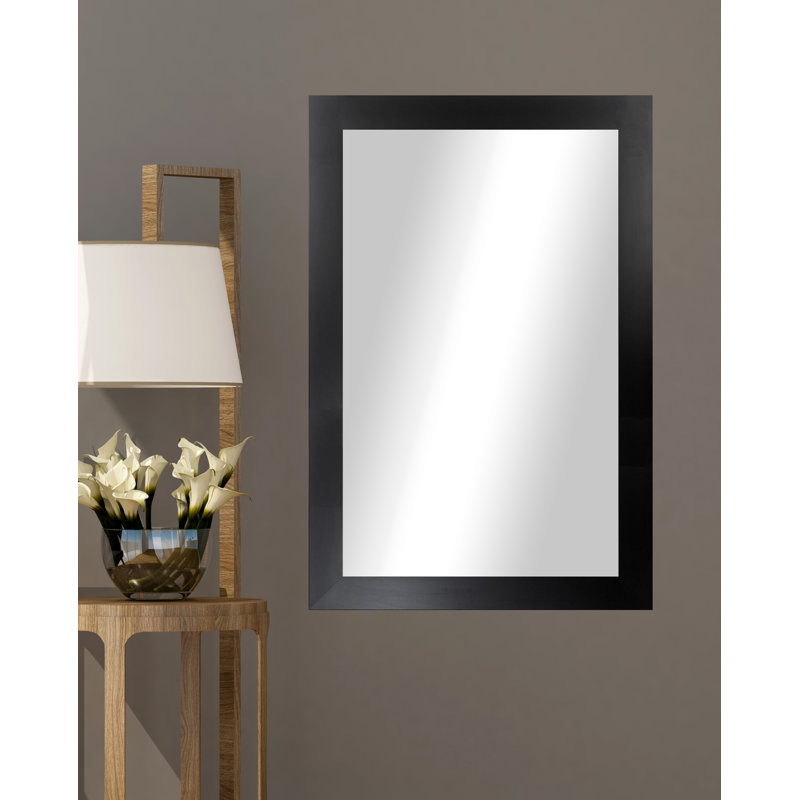 Miroir d'appoint mural Alacazar, Noir, 38,5 po x 32,5 po