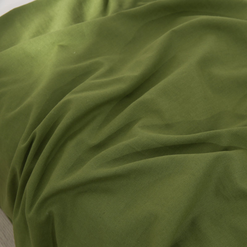 Linen Cotton Flat Sheet(Forest Green,Full), Full, Forest Green